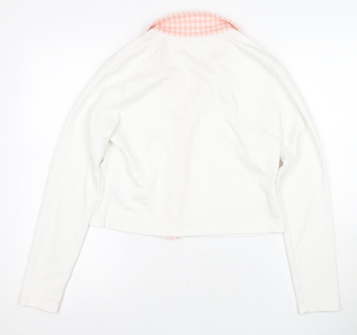 River Island Women's White Long Sleeve Button-Up Top