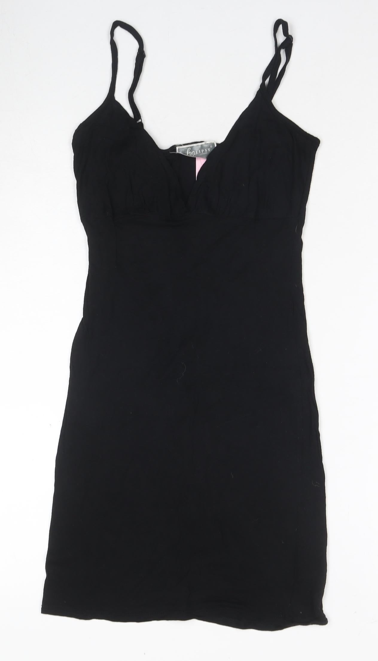 Lipsy Women's Black Slip Dress Size 8