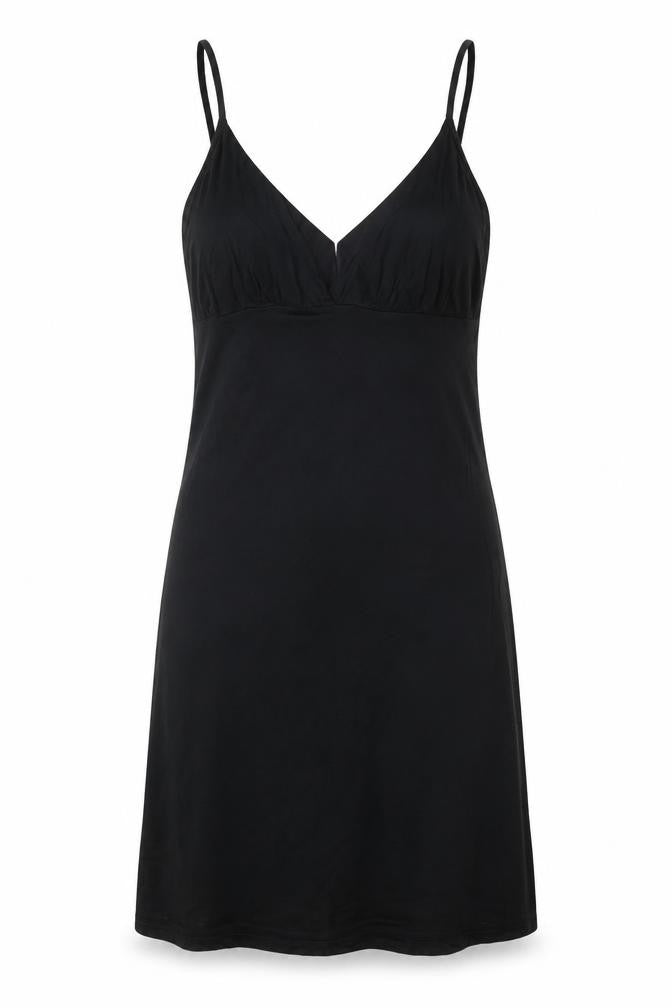 Front view of Lipsy Women's Black Slip Dress, size 8