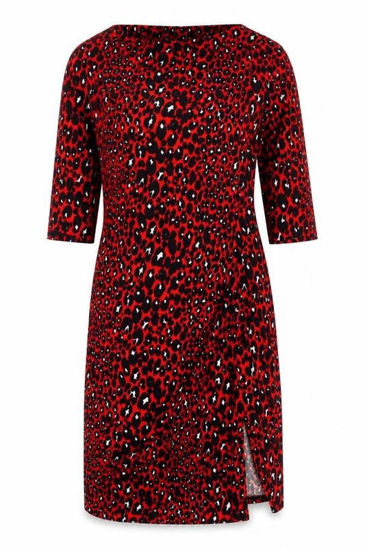 Front view of Next Women's Animal Print Midi Wrap Dress, size 12
