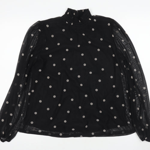 Principles Women's Black Polka Dot Blouse, Size 12