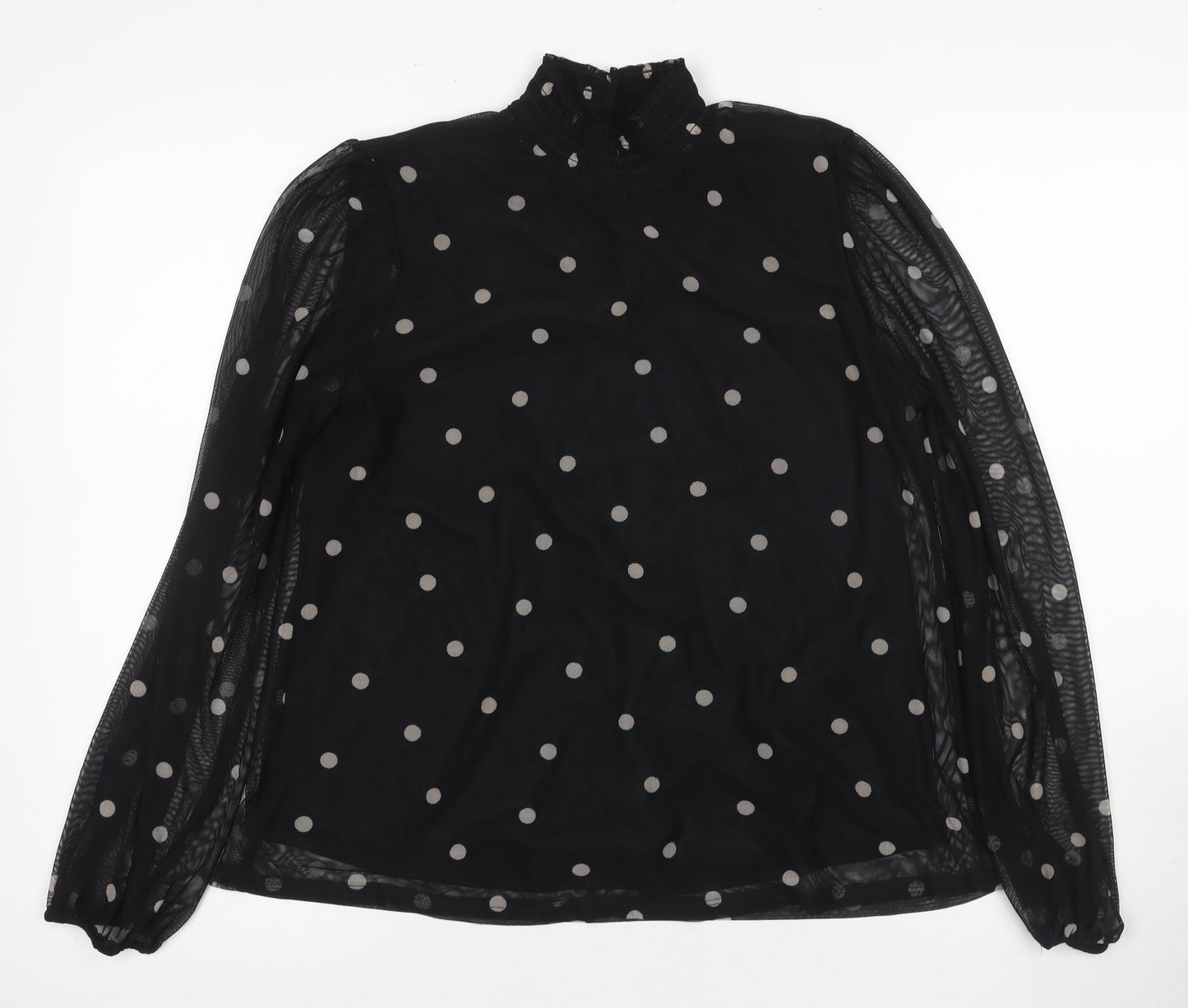 Principles Women's Black Polka Dot Blouse, Size 12
