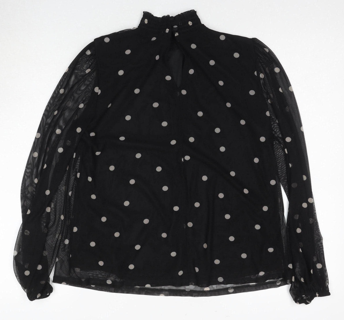 Principles Women's Black Polka Dot Blouse, Size 12