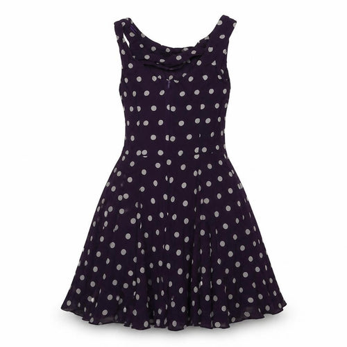 Apricot Women's Asymmetric Polka Dot A-Line Dress XS