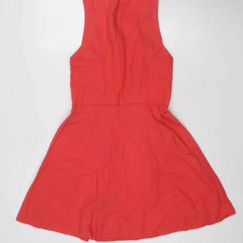 GAP Women's Red Fit & Flare Sleeveless Dress