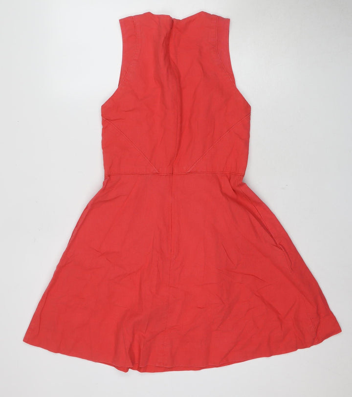 GAP Women's Red Fit & Flare Sleeveless Dress