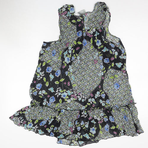 Worthington Women's Black Floral Tunic Blouse XL