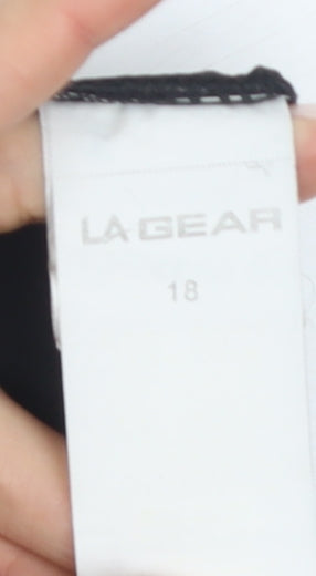 LA Gear Unisex Black Jogger Trousers Size 18
