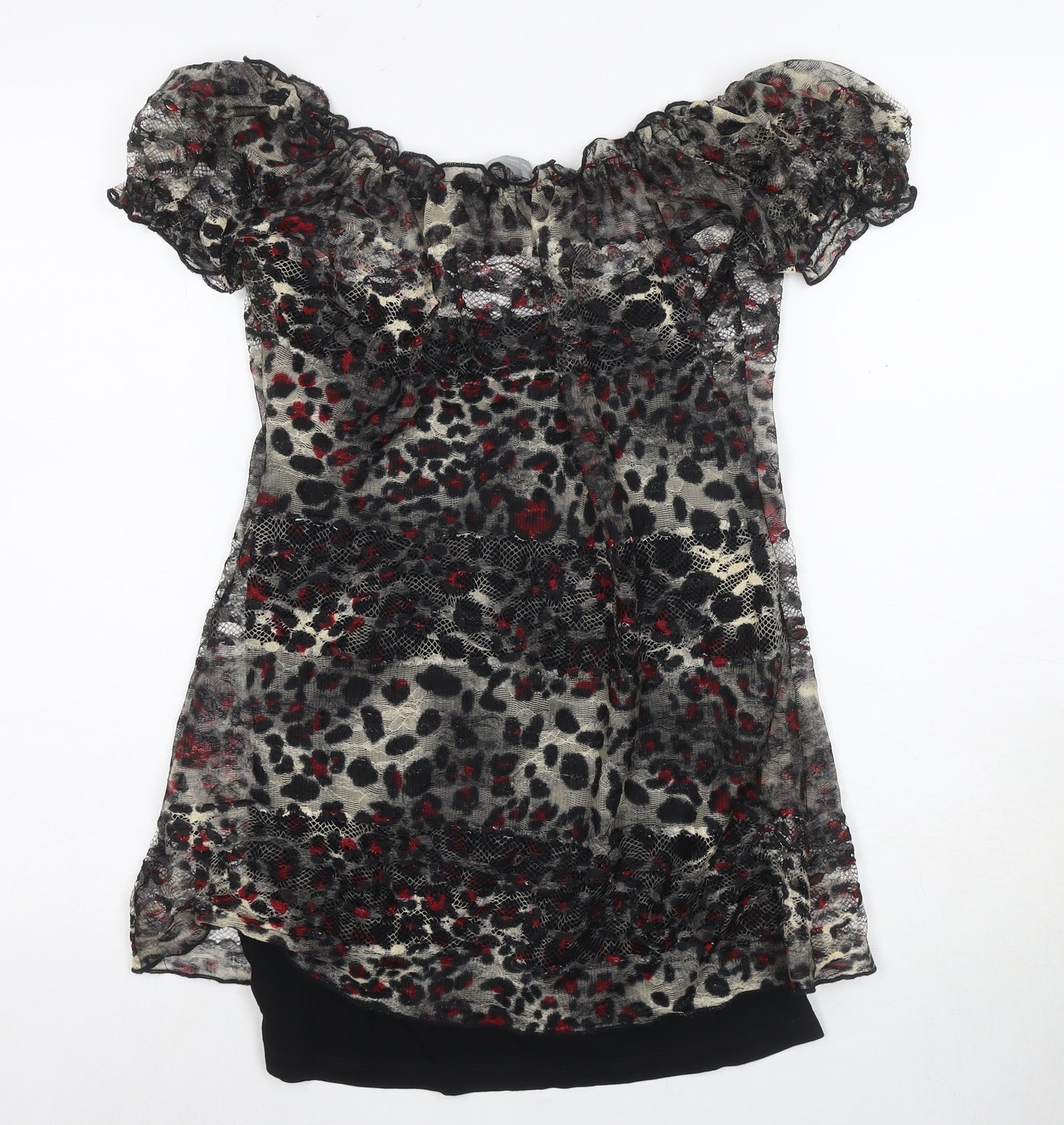 Marks and Spencer Women's Multicoloured Blouse, Size 12, Ruffle Accents