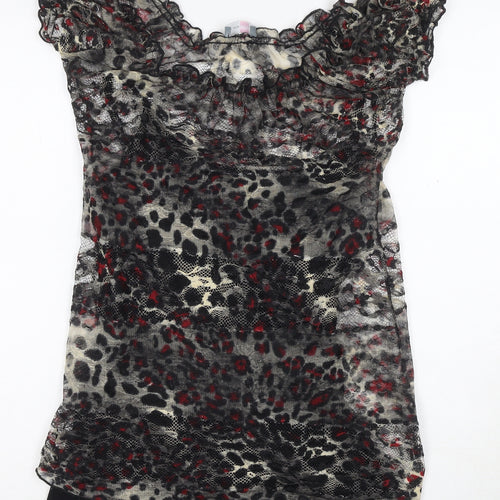 Marks and Spencer Women's Multicoloured Blouse, Size 12, Ruffle Accents