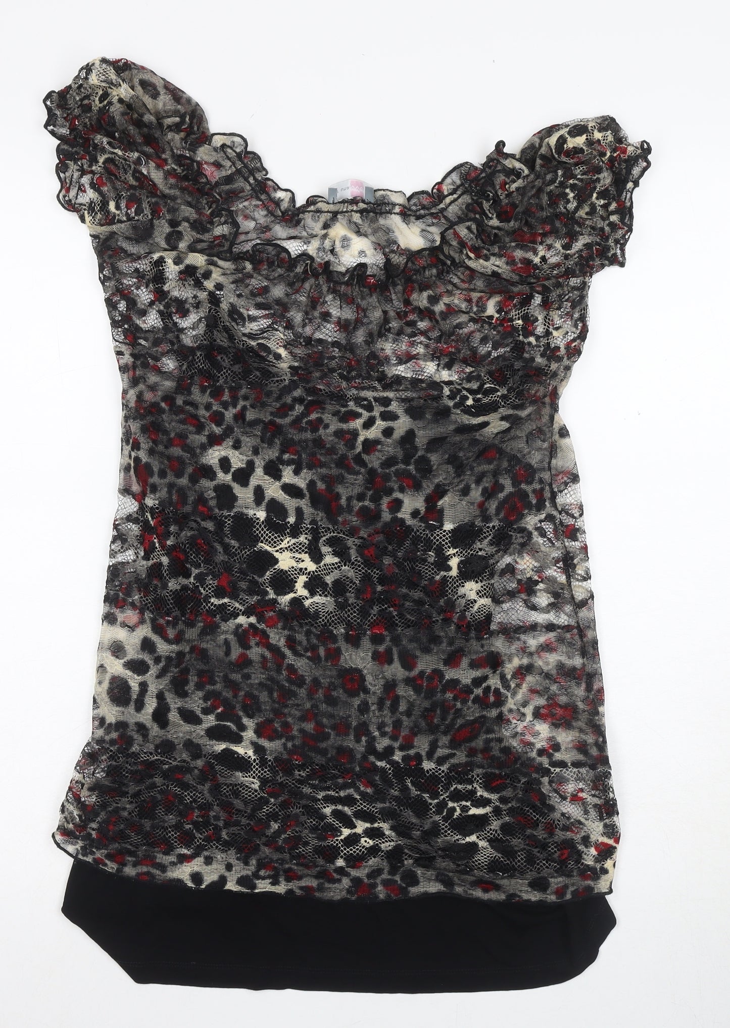 Marks and Spencer Women's Multicoloured Blouse, Size 12, Ruffle Accents