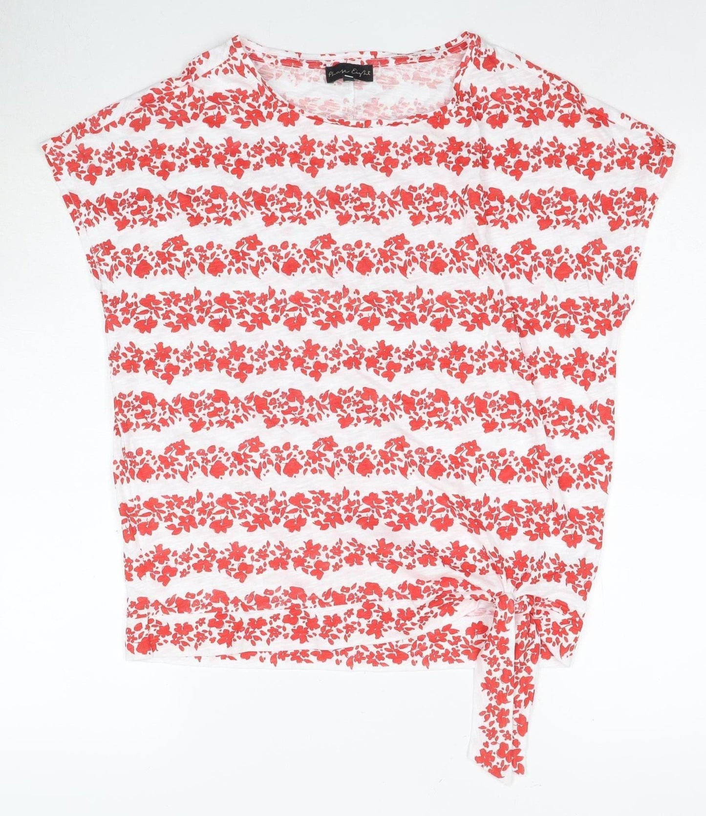 Paper Cranes Women's Red Floral T-Shirt, Size S
