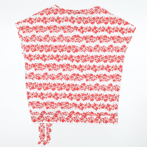 Paper Cranes Women's Red Floral T-Shirt, Size S