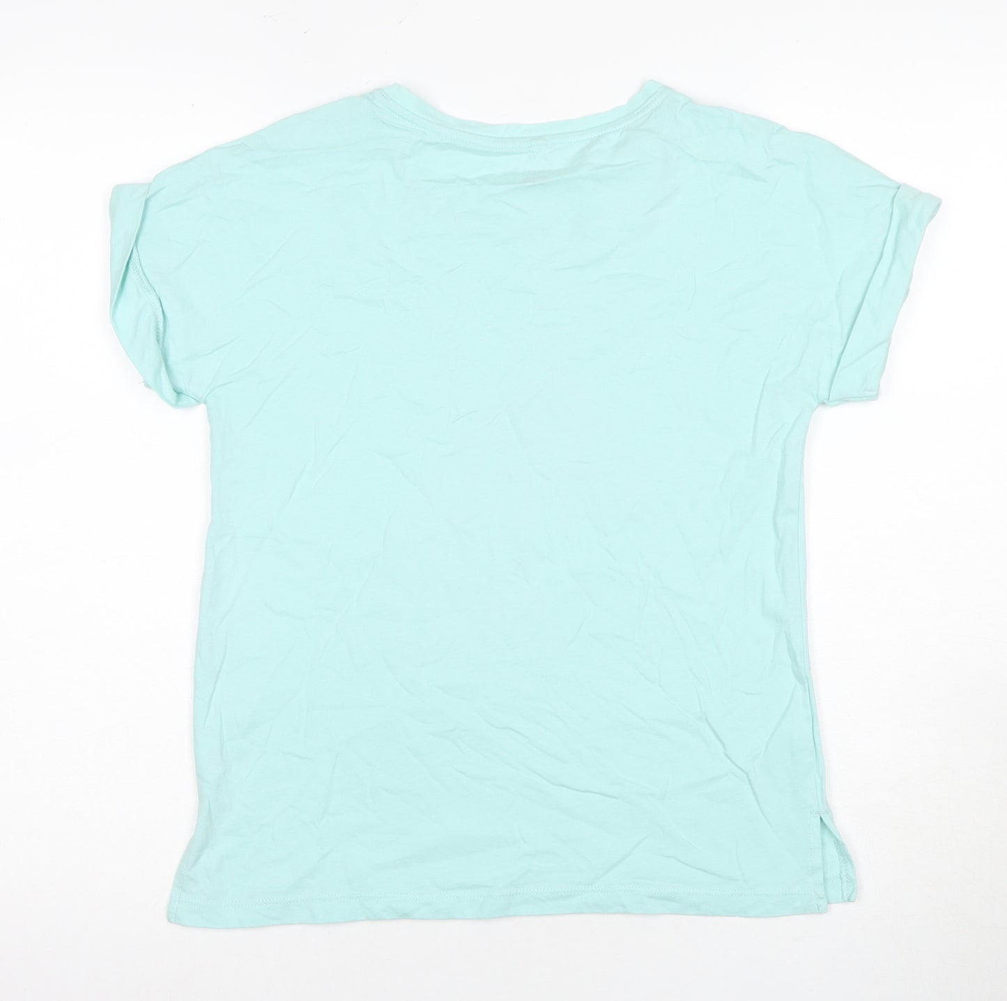 Clothing & Co Teens Blue T-Shirt, Sequin, Size 14, Unicorn