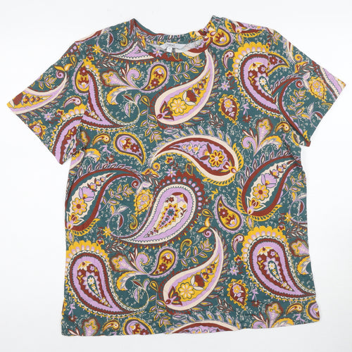 Next Women's Multicoloured Paisley T-Shirt, Size 14