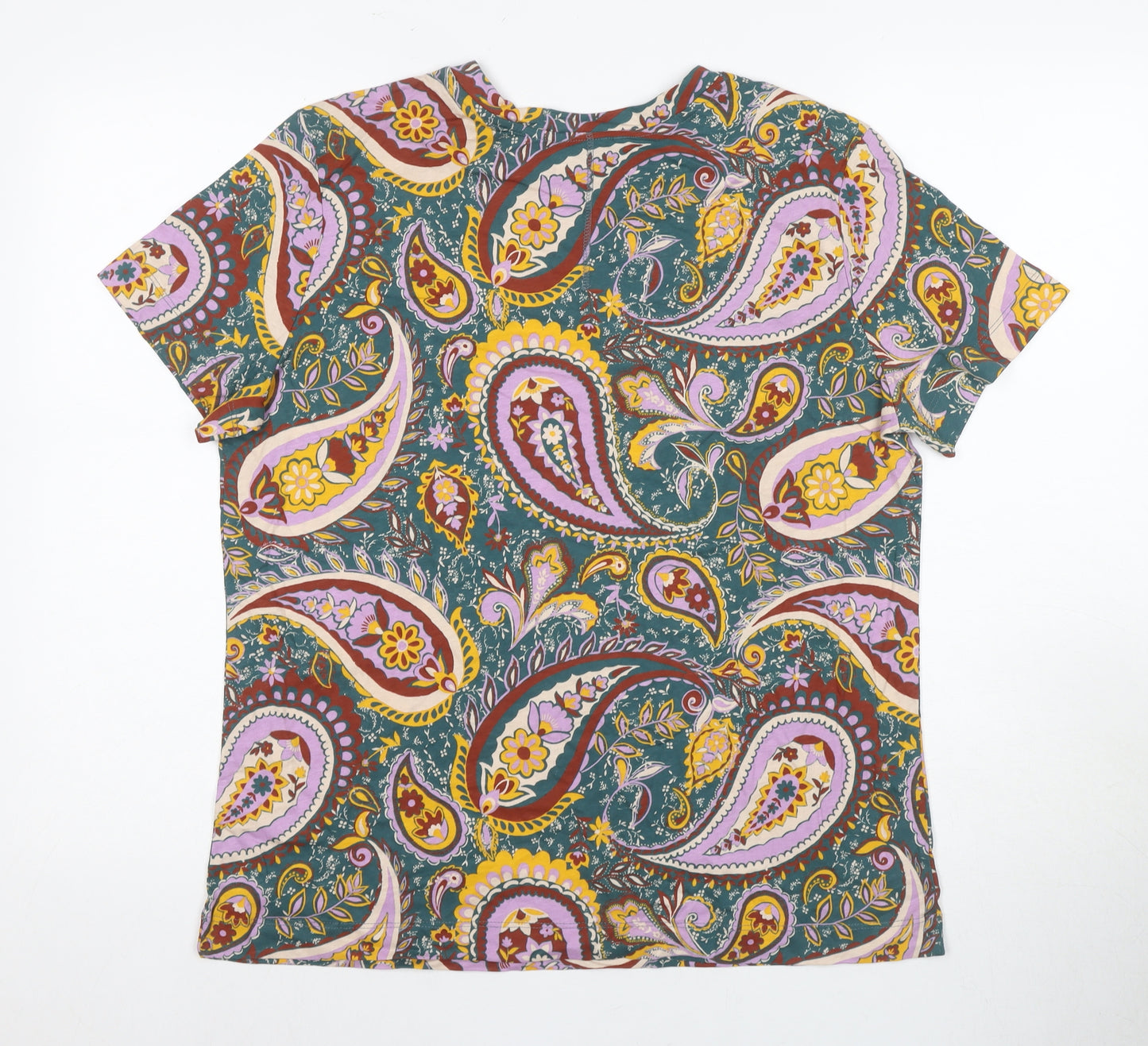 Next Women's Multicoloured Paisley T-Shirt, Size 14