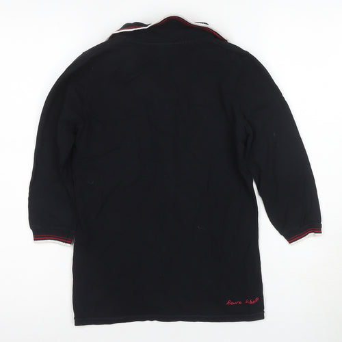 Love Label Women's Black Polo Top, Size 6, Excellent Condition