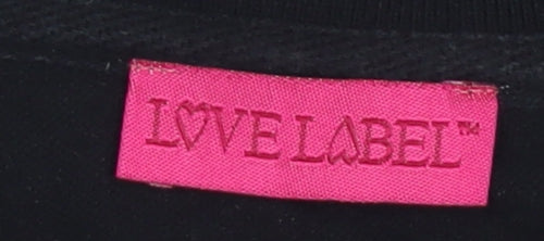 Love Label Women's Black Polo Top, Size 6, Excellent Condition
