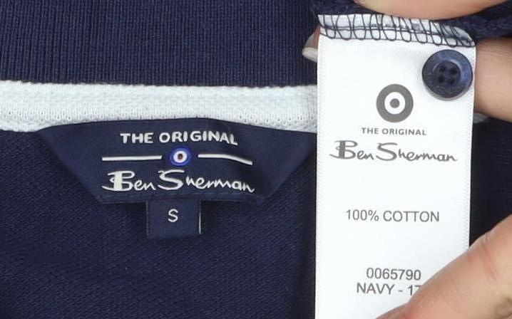 Ben Sherman Men's Blue Polo Shirt S Short Sleeve Casual