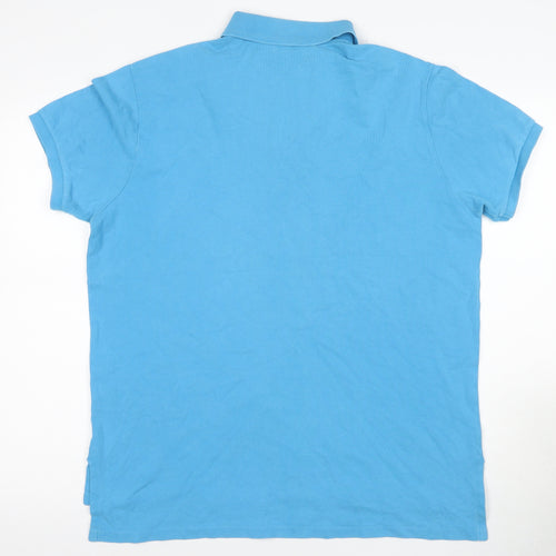 Ralph Lauren Men's Blue Polo Shirt Size L Custom Fit