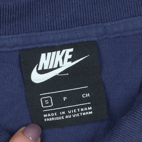 Nike Men's Blue Small Cotton Polo Shirt