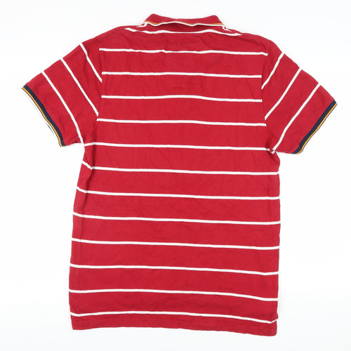 Sandstone Men's Red Striped Polo Shirt L, Casual Style