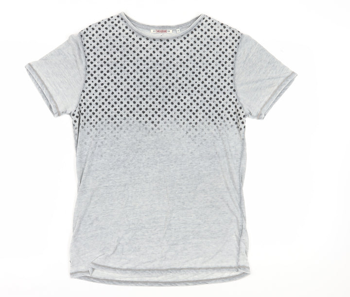 Threadbare Grey Polka Dot T-Shirt M Unisex