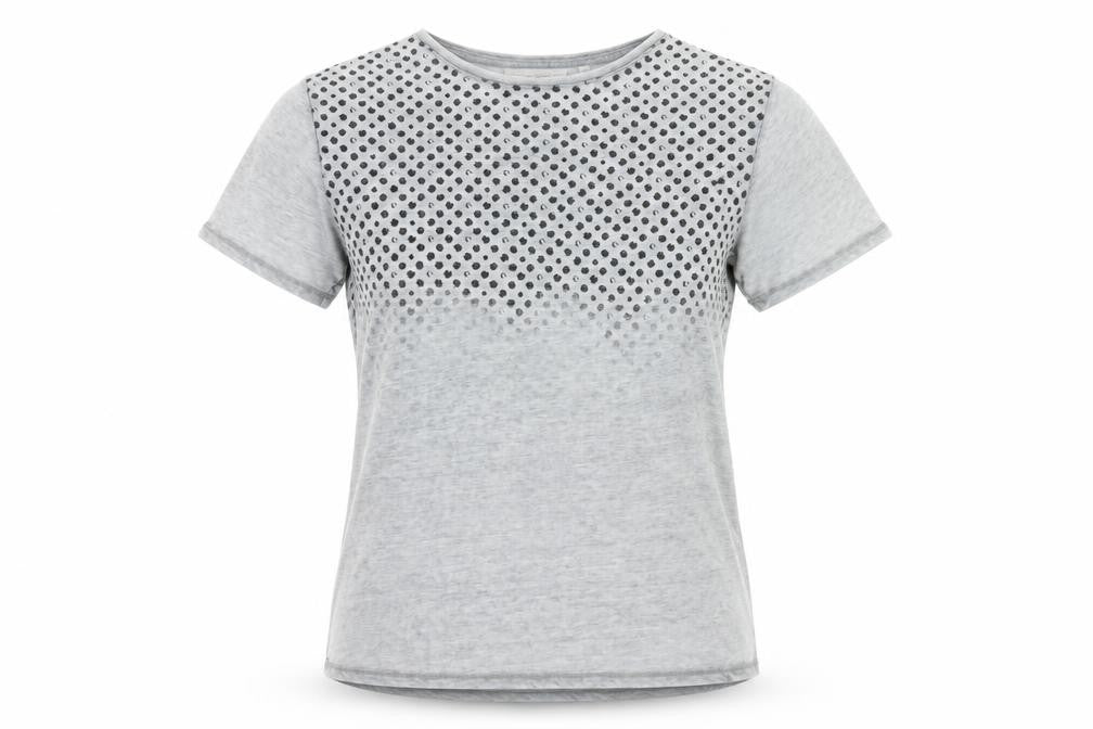 Front view of Threadbare Grey Polka Dot T-Shirt M unisex