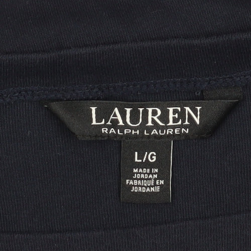 Ralph Lauren Women's Black Boat Neck Top