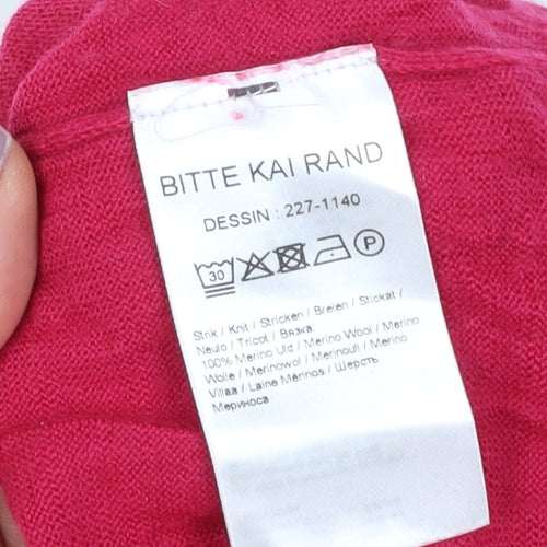 Bitte Kai Rand Women Red Merino Wool Pullover Jumper M