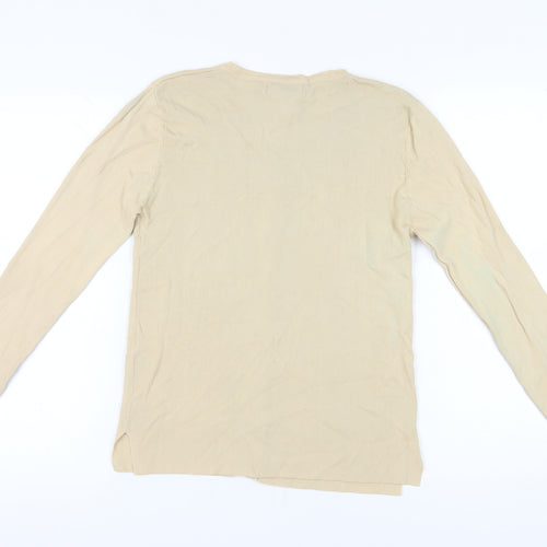 Nucci Women's Beige Cardigan L Embroidered Knit