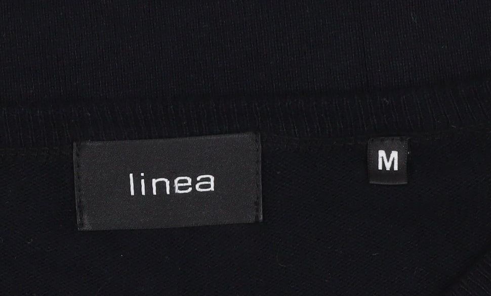 Linea Men's Black Cotton Cashmere Pullover Jumper M