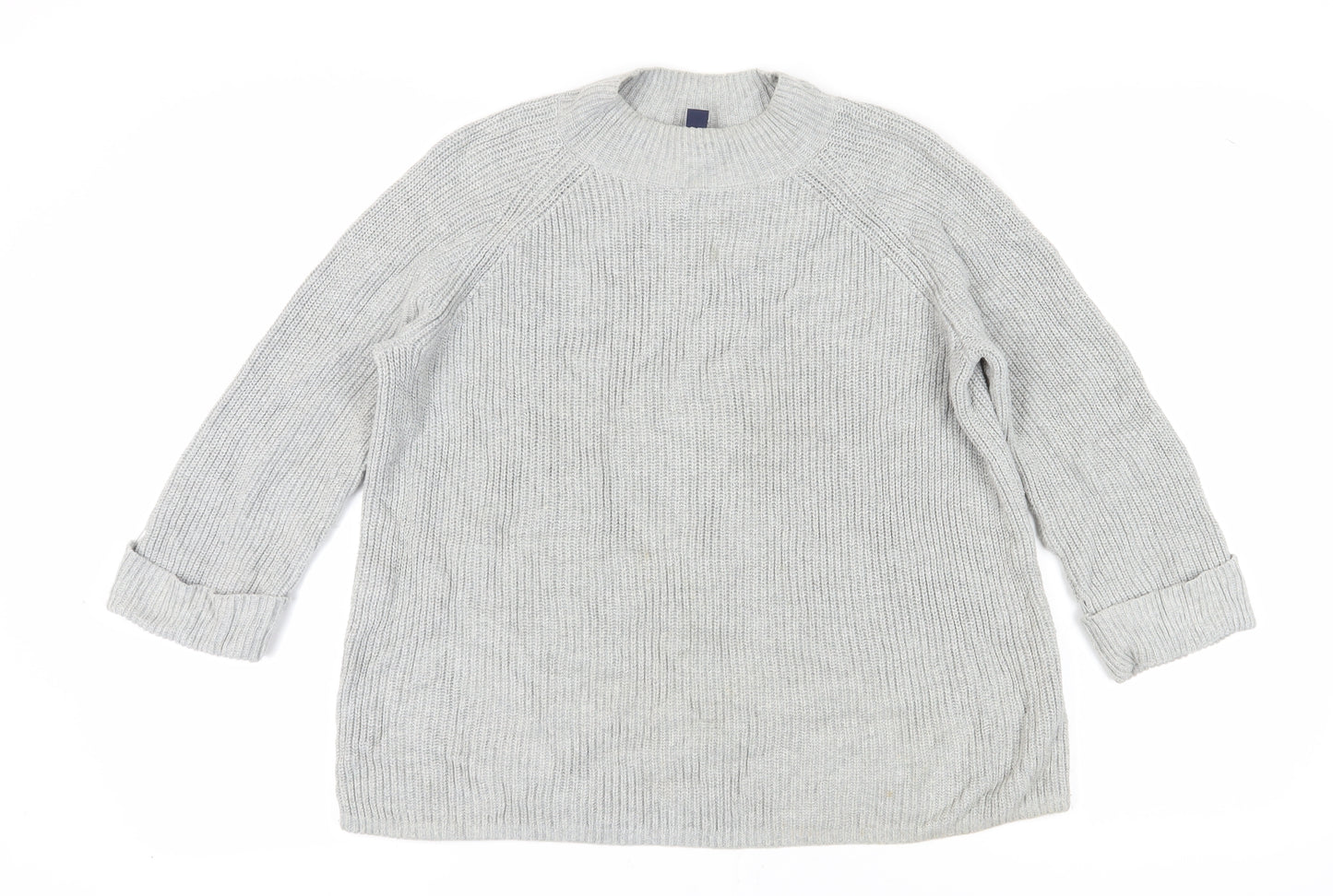 Gap Women's Grey Chunky Knit Pullover Jumper L