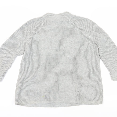 Gap Women's Grey Chunky Knit Pullover Jumper L