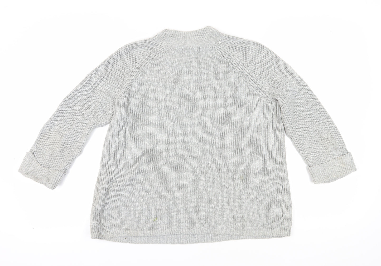 Gap Women's Grey Chunky Knit Pullover Jumper L