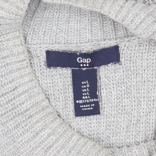 Gap Women's Grey Chunky Knit Pullover Jumper L