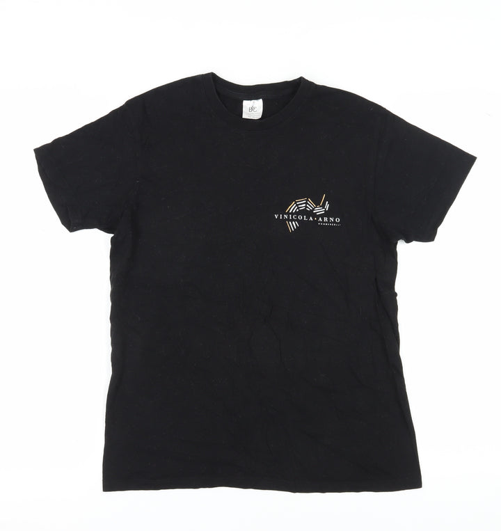 B&C Collection Men’s Black Medium Crew Neck T-Shirt