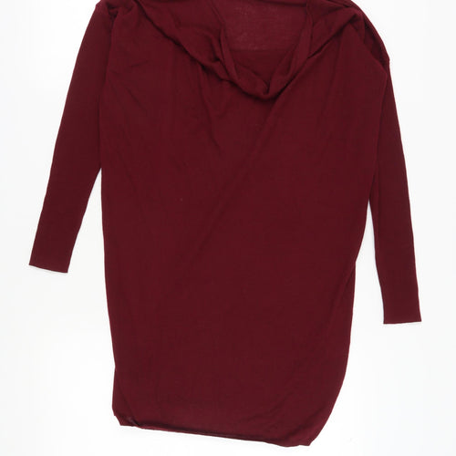 InWear Women's Red Cowl Neck Knit Pullover Jumper S