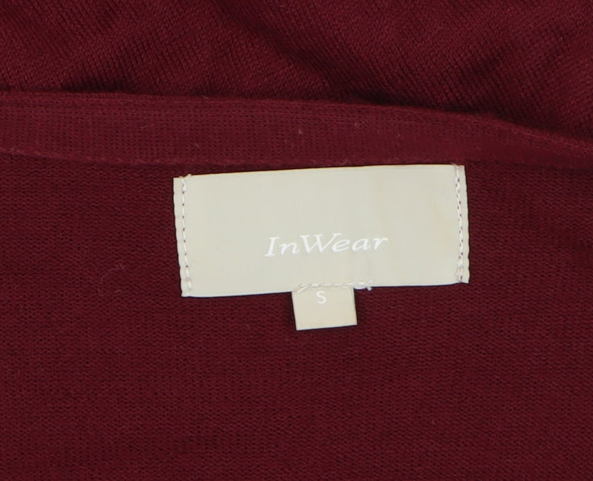 InWear Women's Red Cowl Neck Knit Pullover Jumper S