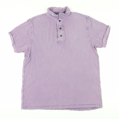 Debenhams Men's Purple Cotton Medium Polo Shirt
