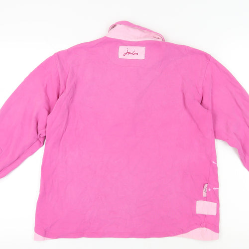 Joules Women's Pink Polo Shirt, Size 10, Long Sleeve