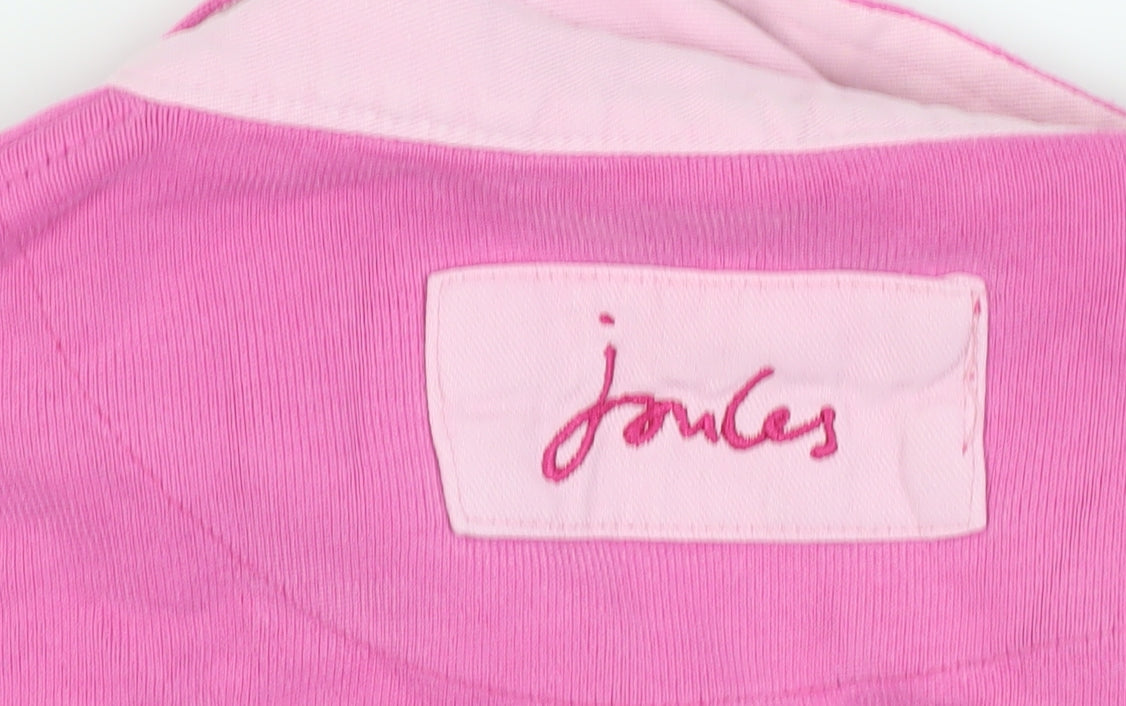 Joules Women's Pink Polo Shirt, Size 10, Long Sleeve