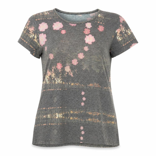 FC Jeans Women's Grey Floral T-Shirt, M, Casual