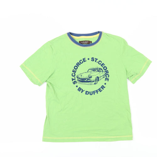 St. George by Duffer Boys Green Graphic T-Shirt 7-8 Years