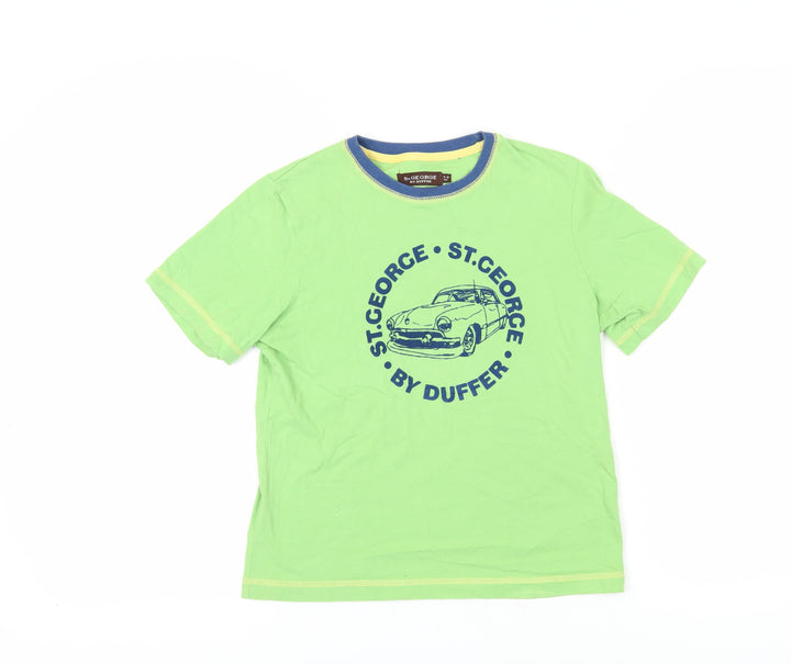 St. George by Duffer Boys Green Graphic T-Shirt 7-8 Years