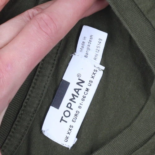 Topman Men’s Green XS Crew Neck T-Shirt