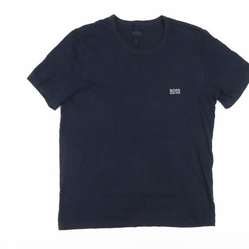 Hugo Boss Men's Blue M Cotton Crew Neck T-Shirt