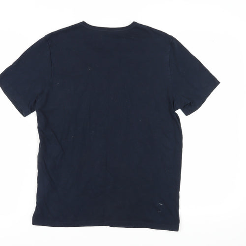 Hugo Boss Men's Blue M Cotton Crew Neck T-Shirt