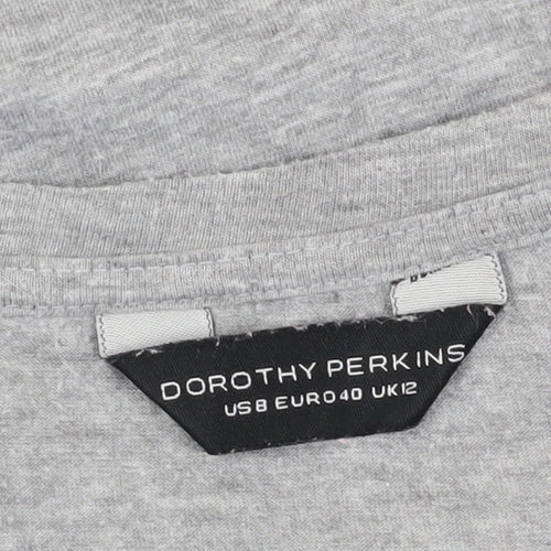 Dorothy Perkins Women's Grey Sequin Dog T-Shirt Size 12
