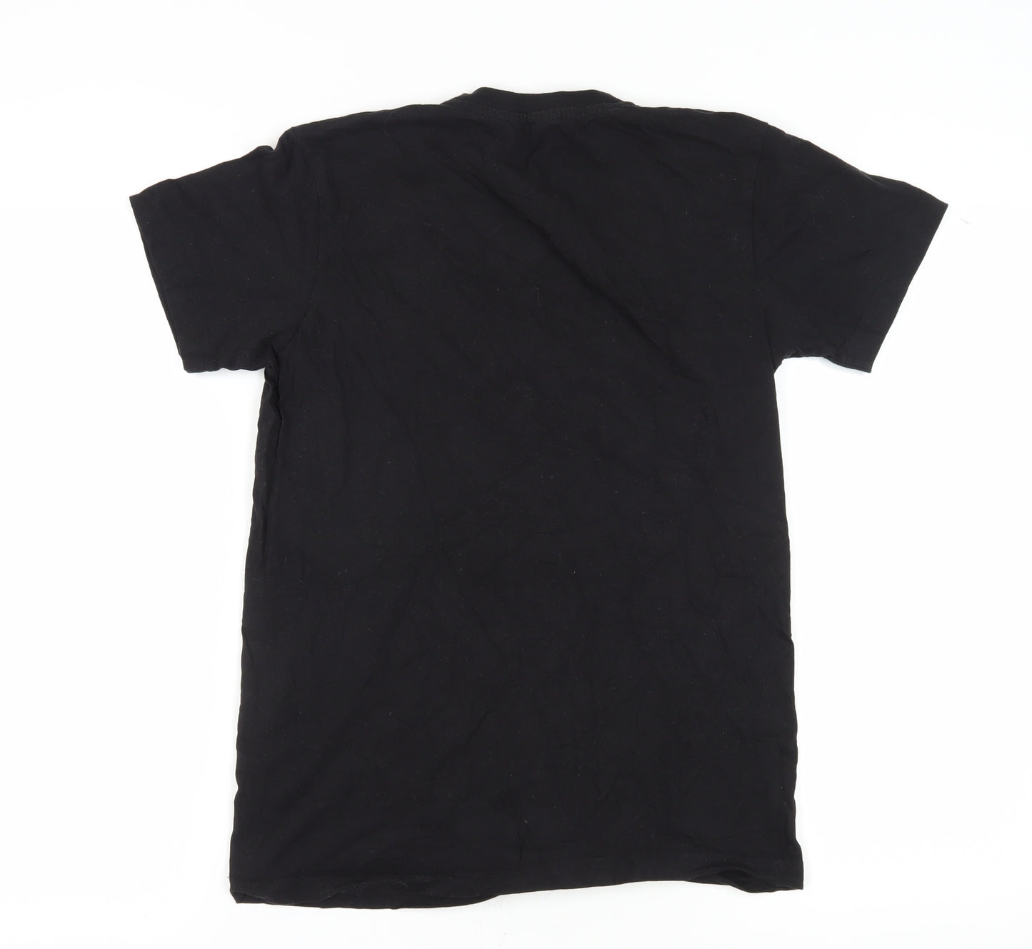 Teemania Black Cartoon T-Shirt, M Unisex Adults